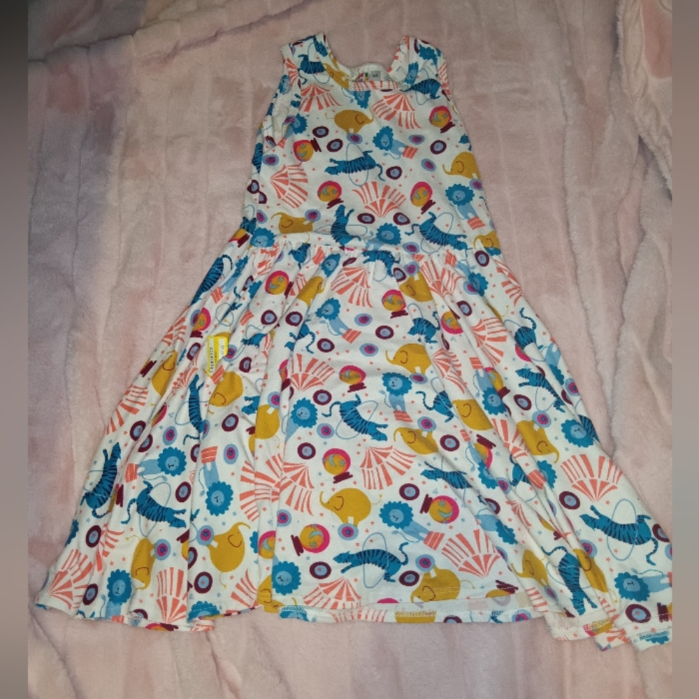 EUC Dot Dot Smile Circus Animals Skater Dress  5/6